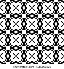 Geometric vector pattern with triangular elements. abstract picture for wallpapers and backgrounds. Black and white ornament.