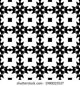 Geometric vector pattern with triangular elements. abstract picture for wallpapers and backgrounds. Black and white ornament.