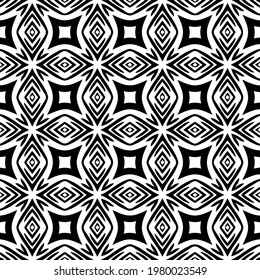 Geometric vector pattern with triangular elements. abstract picture for wallpapers and backgrounds. Black and white ornament.