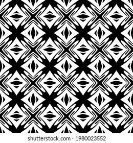 Geometric vector pattern with triangular elements. abstract picture for wallpapers and backgrounds. Black and white ornament.