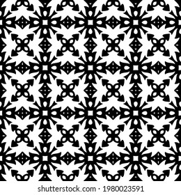 Geometric vector pattern with triangular elements. abstract picture for wallpapers and backgrounds. Black and white ornament.