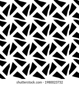 Geometric vector pattern with triangular elements. abstract picture for wallpapers and backgrounds. Black and white ornament.