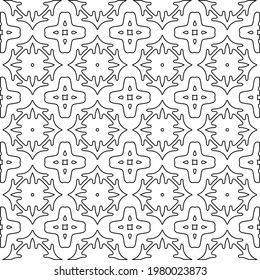 Geometric vector pattern with triangular elements. abstract picture for wallpapers and backgrounds. Black and white ornament.