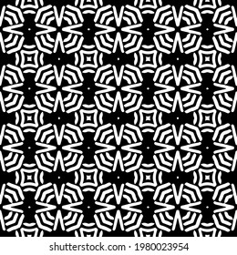 Geometric vector pattern with triangular elements. abstract picture for wallpapers and backgrounds. Black and white ornament.