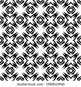 Geometric vector pattern with triangular elements. abstract picture for wallpapers and backgrounds. Black and white ornament.