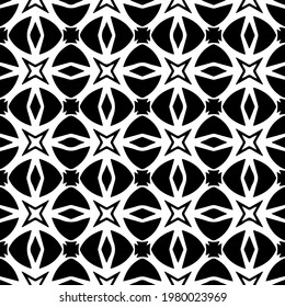 Geometric vector pattern with triangular elements. abstract picture for wallpapers and backgrounds. Black and white ornament.