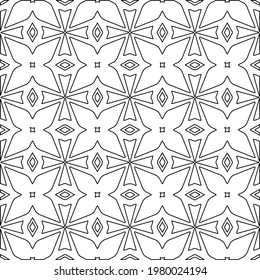 Geometric vector pattern with triangular elements. abstract picture for wallpapers and backgrounds. Black and white ornament.