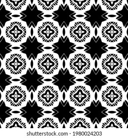 Geometric vector pattern with triangular elements. abstract picture for wallpapers and backgrounds. Black and white ornament.