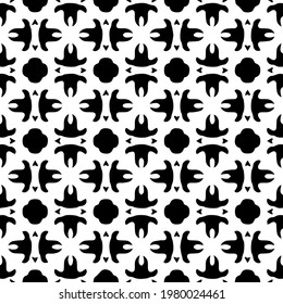 Geometric vector pattern with triangular elements. abstract picture for wallpapers and backgrounds. Black and white ornament.