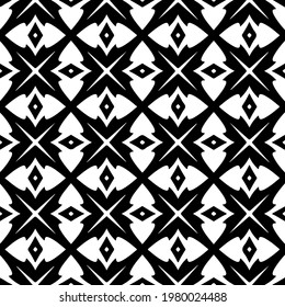 Geometric vector pattern with triangular elements. abstract picture for wallpapers and backgrounds. Black and white ornament.