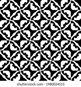 Geometric vector pattern with triangular elements. abstract picture for wallpapers and backgrounds. Black and white ornament.