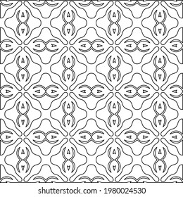 Geometric vector pattern with triangular elements. abstract picture for wallpapers and backgrounds. Black and white ornament.