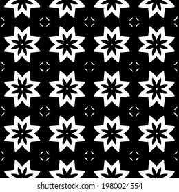 Geometric vector pattern with triangular elements. abstract picture for wallpapers and backgrounds. Black and white ornament.