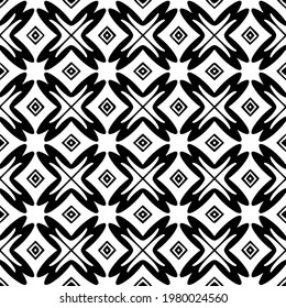 Geometric vector pattern with triangular elements. abstract picture for wallpapers and backgrounds. Black and white ornament.