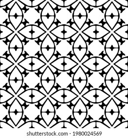 Geometric vector pattern with triangular elements. abstract picture for wallpapers and backgrounds. Black and white ornament.