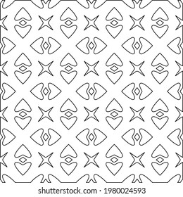 Geometric vector pattern with triangular elements. abstract picture for wallpapers and backgrounds. Black and white ornament.