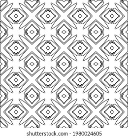 Geometric vector pattern with triangular elements. abstract picture for wallpapers and backgrounds. Black and white ornament.