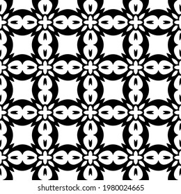 Geometric vector pattern with triangular elements. abstract picture for wallpapers and backgrounds. Black and white ornament.