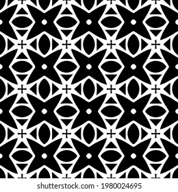 Geometric vector pattern with triangular elements. abstract picture for wallpapers and backgrounds. Black and white ornament.