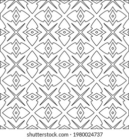 Geometric vector pattern with triangular elements. abstract picture for wallpapers and backgrounds. Black and white ornament.