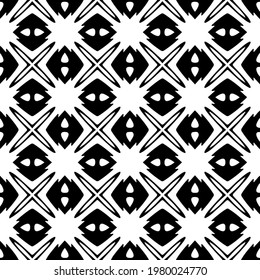 Geometric vector pattern with triangular elements. abstract picture for wallpapers and backgrounds. Black and white ornament.