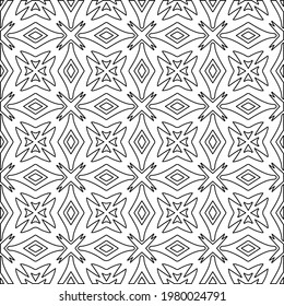 Geometric vector pattern with triangular elements. abstract picture for wallpapers and backgrounds. Black and white ornament.