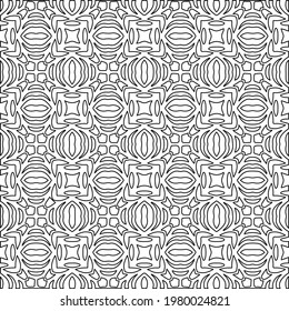 Geometric vector pattern with triangular elements. abstract picture for wallpapers and backgrounds. Black and white ornament.