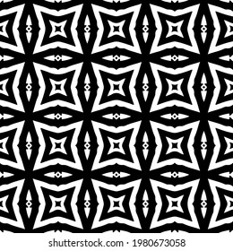 Geometric vector pattern with triangular elements. abstract picture for wallpapers and backgrounds. Black and white ornament.