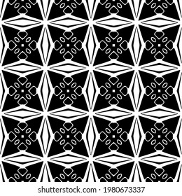 Geometric vector pattern with triangular elements. abstract picture for wallpapers and backgrounds. Black and white ornament.
