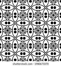 Geometric vector pattern with triangular elements. abstract picture for wallpapers and backgrounds. Black and white ornament.