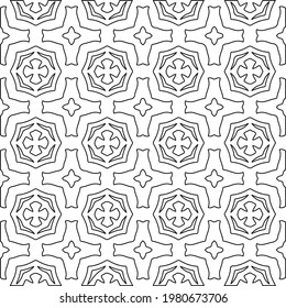 Geometric vector pattern with triangular elements. abstract picture for wallpapers and backgrounds. Black and white ornament.