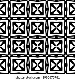 Geometric vector pattern with triangular elements. abstract picture for wallpapers and backgrounds. Black and white ornament.