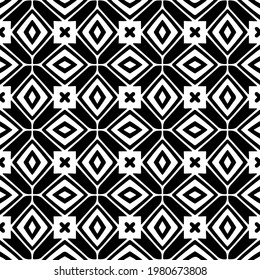 Geometric vector pattern with triangular elements. abstract picture for wallpapers and backgrounds. Black and white ornament.