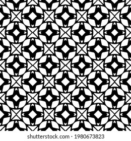 Geometric vector pattern with triangular elements. abstract picture for wallpapers and backgrounds. Black and white ornament.