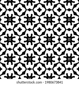 Geometric vector pattern with triangular elements. abstract picture for wallpapers and backgrounds. Black and white ornament.