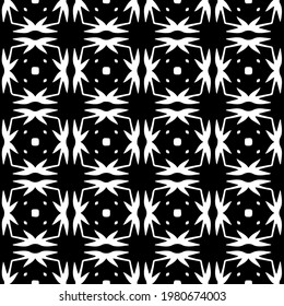 Geometric vector pattern with triangular elements. abstract picture for wallpapers and backgrounds. Black and white ornament.