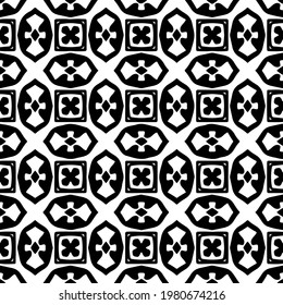 Geometric vector pattern with triangular elements. abstract picture for wallpapers and backgrounds. Black and white ornament.