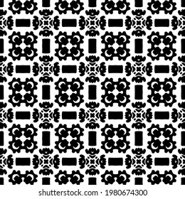 Geometric vector pattern with triangular elements. abstract picture for wallpapers and backgrounds. Black and white ornament.