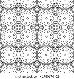 Geometric vector pattern with triangular elements. abstract picture for wallpapers and backgrounds. Black and white ornament.