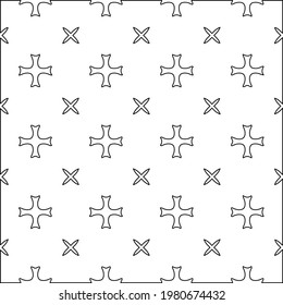 Geometric vector pattern with triangular elements. abstract picture for wallpapers and backgrounds. Black and white ornament.