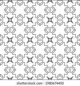 Geometric vector pattern with triangular elements. abstract picture for wallpapers and backgrounds. Black and white ornament.