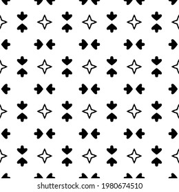 Geometric vector pattern with triangular elements. abstract picture for wallpapers and backgrounds. Black and white ornament.