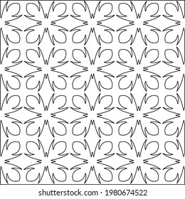 Geometric vector pattern with triangular elements. abstract picture for wallpapers and backgrounds. Black and white ornament.