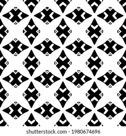 Geometric vector pattern with triangular elements. abstract picture for wallpapers and backgrounds. Black and white ornament.