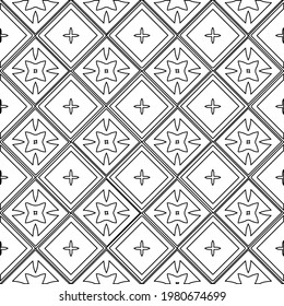 Geometric vector pattern with triangular elements. abstract picture for wallpapers and backgrounds. Black and white ornament.