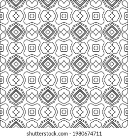 Geometric vector pattern with triangular elements. abstract picture for wallpapers and backgrounds. Black and white ornament.