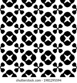 Geometric vector pattern with triangular elements. abstract picture for wallpapers and backgrounds. Black and white ornament.