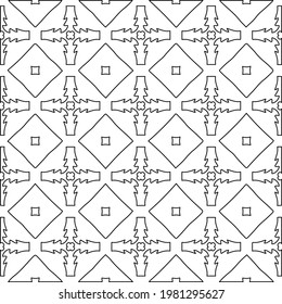 Geometric vector pattern with triangular elements. abstract picture for wallpapers and backgrounds. Black and white ornament.