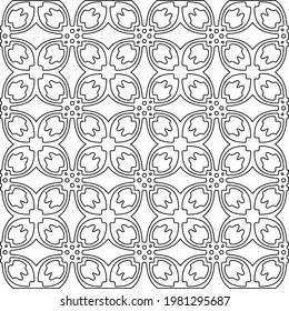 Geometric vector pattern with triangular elements. abstract picture for wallpapers and backgrounds. Black and white ornament.