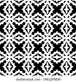 Geometric vector pattern with triangular elements. abstract picture for wallpapers and backgrounds. Black and white ornament.